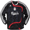 Liverpool FC Official Long Sleeve European Away Shirt 2007/08