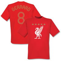 Steven Gerrard Tee Shirt Red