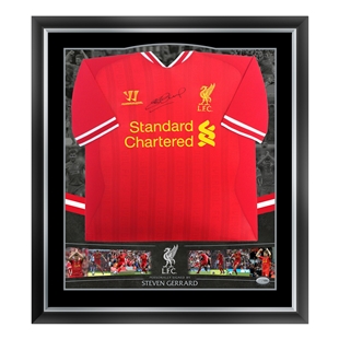 LFC Gerrard Signed Framed Shirt