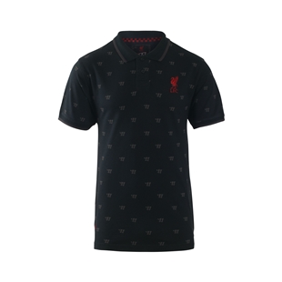 LFC Mens Black Warrior Melwood Lethal Polo