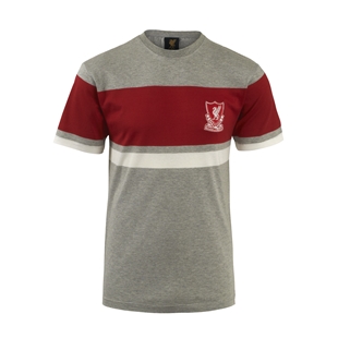 LFC Mens Chest Stripe Grey Tee