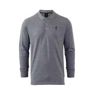 LFC Mens Grey Long Sleeve Polo