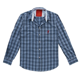 LFC Mens Navy Check Shirt