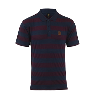 LFC Mens Navy Stripe Polo