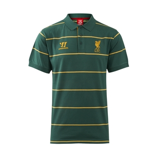 LFC Mens Warrior Green Anfield 2 Pinstripe Polo