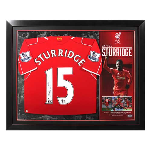 LFC Sturridge Signed Framed Shirt 14/15