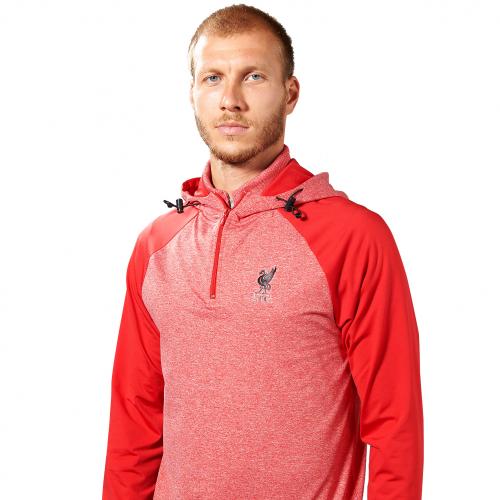 LFC Mens Red Double Neck Hoody