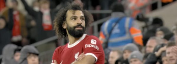 Mo Salah scores his record 150th Premier League goal for Liverpool